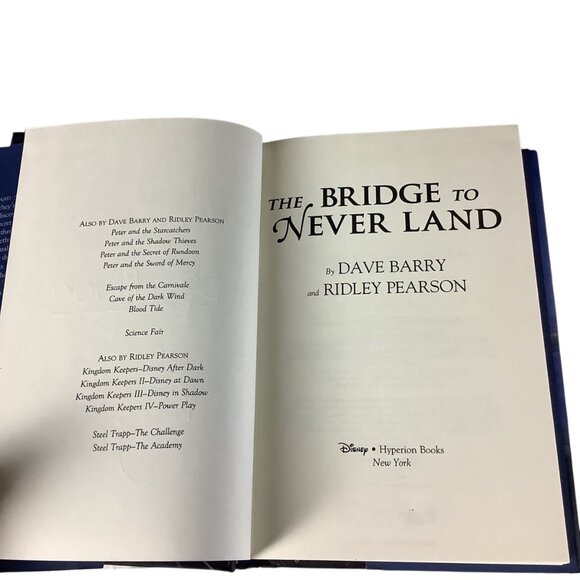 The Bridge To Never Land By Dave Barry & Ridley Pearson First Edition Hardcover - Picture 3 of 16
